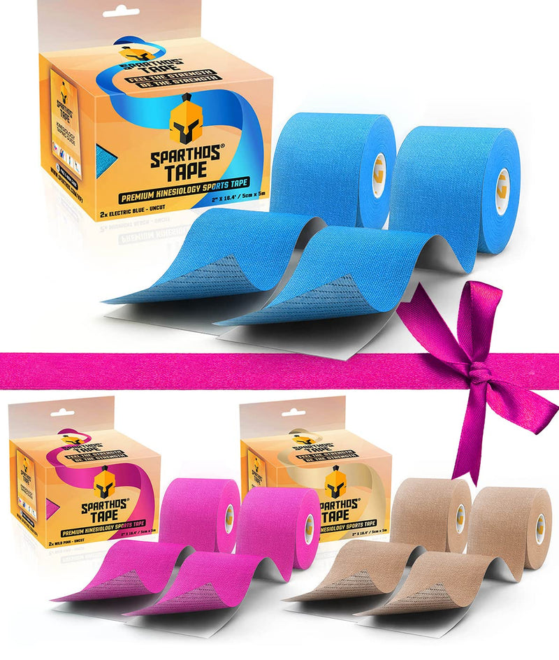 [Australia] - Sparthos Tape Color Bundle: Electric Blue + Wild Pink + Desert Beige [Pack of 2] 