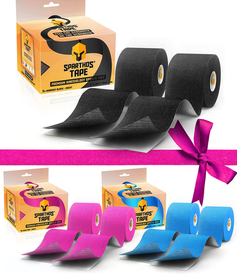 [Australia] - Sparthos Tape Color Bundle: Midnight Black + Electric Blue + Wild Pink [Pack of 2] 