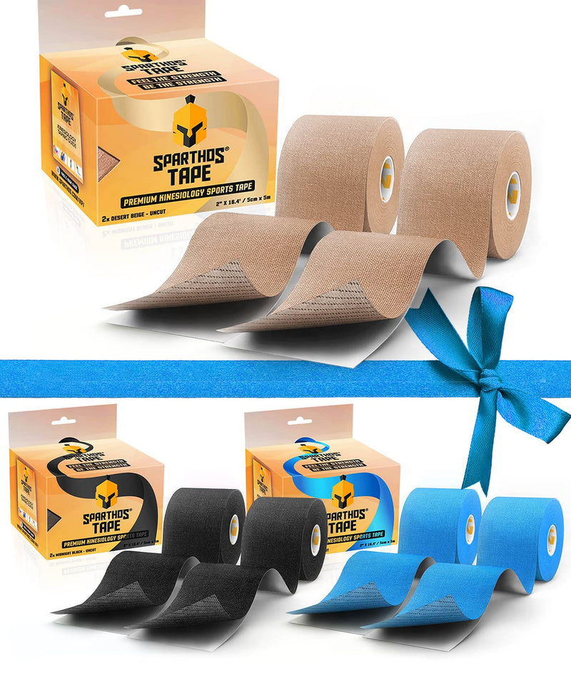 [Australia] - Sparthos Tape Color Bundle: Desert Beige + Midnight Black + Electric Blue [Pack of 2] 