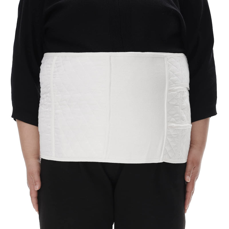 [Australia] - Plus Size Abdominal Binder Post Surgery tummy tuck- Belly Band for C Section Recovery postpartum- Compression Garment +Woman Lower Waist Support Belt- Hernia Belt For Men- Back brace for lower back (4XL) White XXXX-Large 