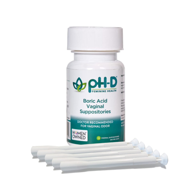 [Australia] - pH-D Feminine Health Boric Acid Starter Bundle - pH-D Boric Acid Vaginal Suppositories 72ct and 5 Vaginal Suppository applicators 