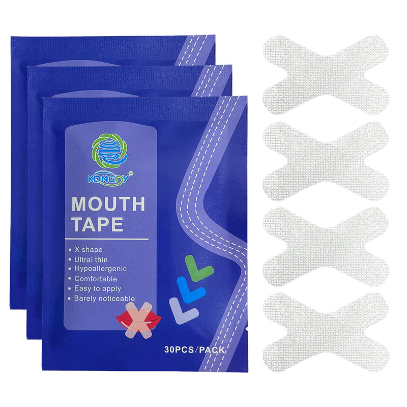 [Australia] - KONGDY Sleep Strips Anti Snoring Devices,Advanced Gentle Mouth Tape for Sleeping,Better Nose Breathing Aids for Reduction Snoring (90) 90 
