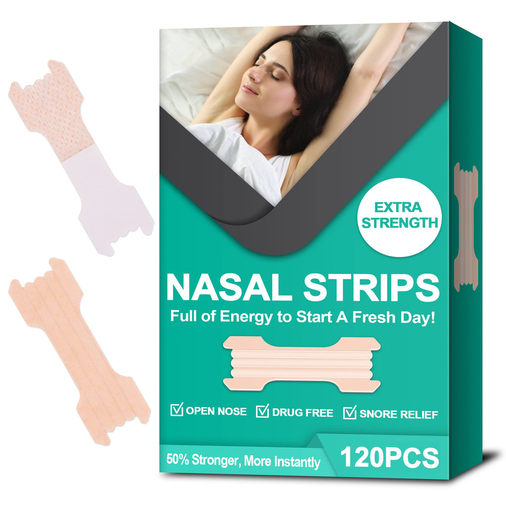 [Australia] - 120PCS Nasal Strips Extra Strength to Quickly Relieve Stuffy Nose, Reduce Snores & Improve Sleep, Drug-Free Nose Strips for Snoring, No Snore Strips for Breathing Easier & Sleeping Better 120 