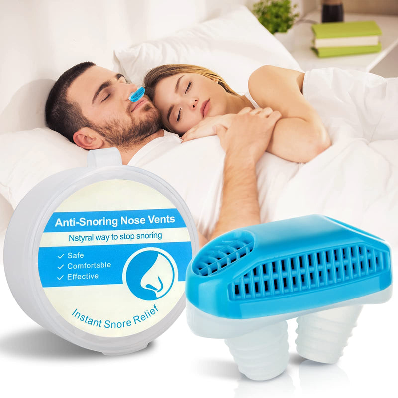 [Australia] - New Anti snoring Devices, Upgrade 2 in 1 Nose air Purifier to Reduce snoring,Snoring Solution for CPAP Users to Relieve Breathing Snoring aid for Women and Men to Stop snoring for Better Sleep Z-blue 