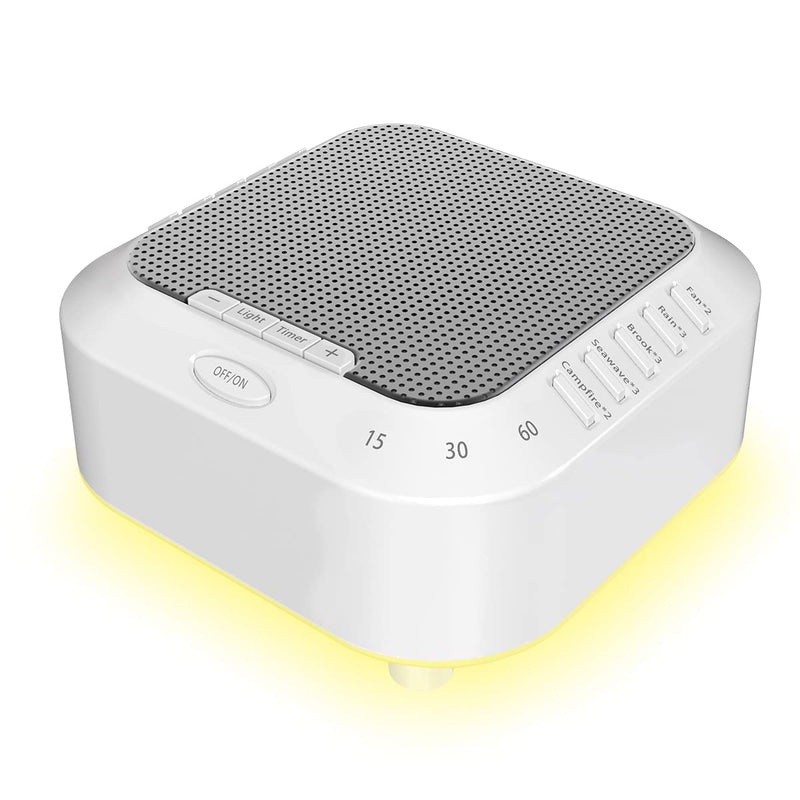 [Australia] - Sound Machine Portable White Noise Machine for Adults Baby Sleep Sounds with 28 Soothing Sounds and Night Lights with Sleep Timer, Fan, Ocean, Brook, Rain Sounds Lullabies USB Rechargeable 