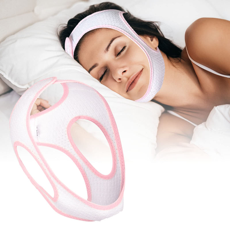 [Australia] - Anti Snoring Chin Strap Upgraded 2022, KUJAIS Snoring Solution Effective Anti Snoring Devices, Adjustable & Breathable Stop Snoring Chin Strap for Men and Women (White) White 