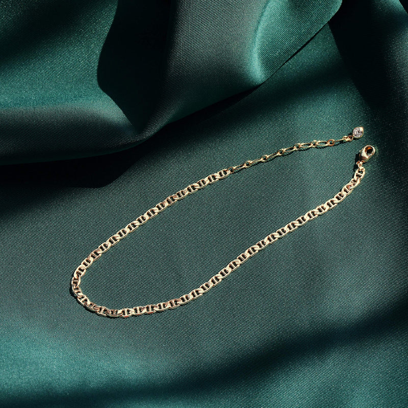 [Australia] - MEVECCO Gold Dainty Anklet,14K Gold Plated Boho CZ Star Beach Cute Pig Nose Tassel Disc Foot Chain Ankle Bracelet Lace Chain Anklet for Women 