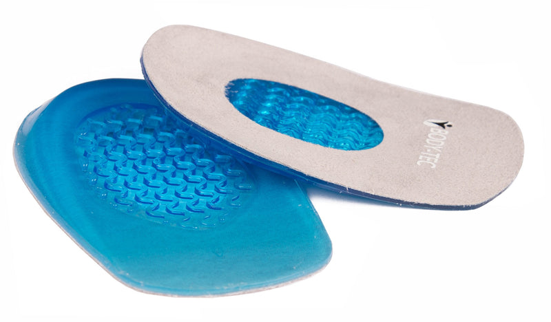 [Australia] - Bodytec Wellbeing Fast Heel Pain Relief Plantar Fasciitis Heel Cushion Gel Heel Support Pad (4-7) Grey 4-7 