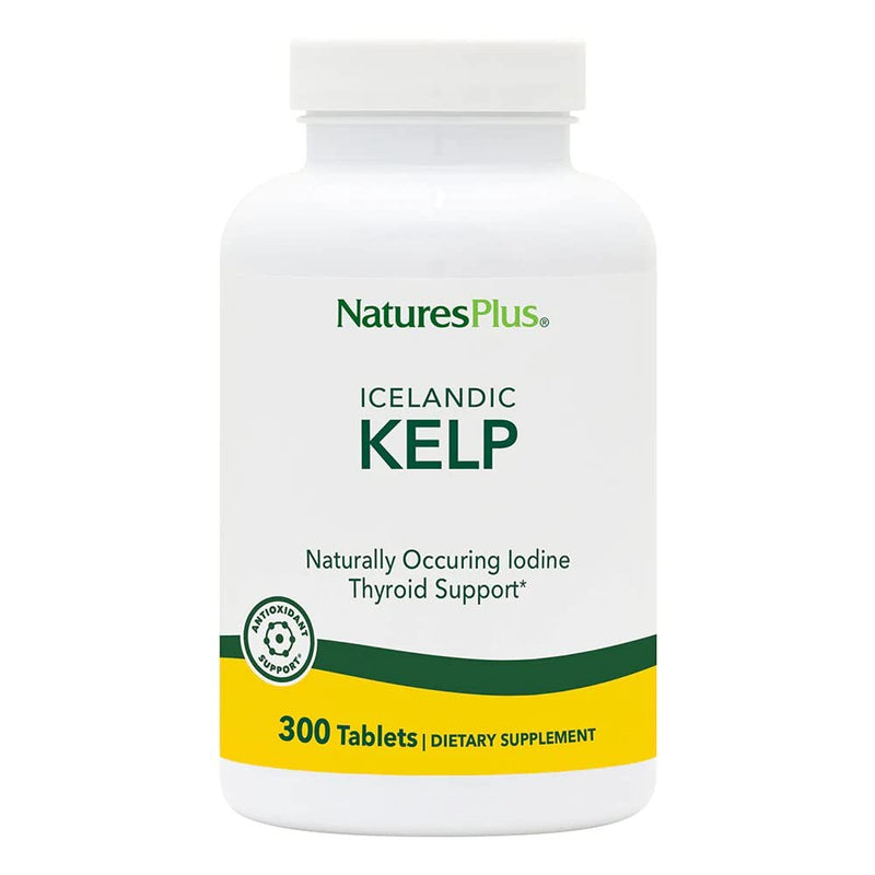 [Australia] - NaturesPlus Icelandic Kelp - Natural Iodine Supplement from Kelp, Easy One A Day - Vegetarian, Gluten Free - 300 Tablets 