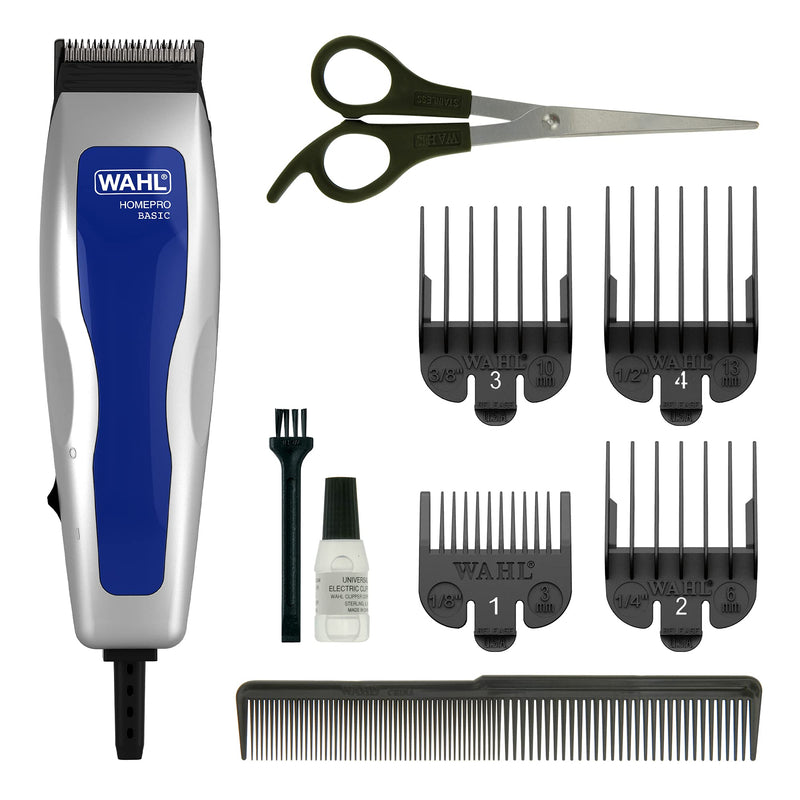 [Australia] - Wahl HomePro Basic Corded Hair Clipper, Men's Hair Clippers, Head Shaver, Clippers for Home Use, Home Haircutting, Clippers for Men, Easy to Use, Haircut Kit, Pack of 1 