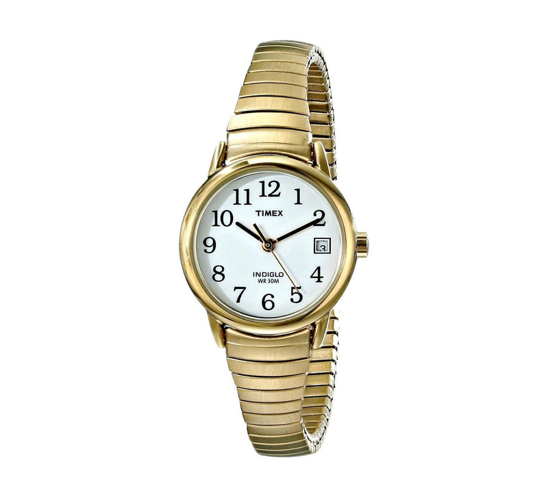 [Australia] - Timex Easy Reader 25 mm Women's Gold tone Stainless Steel Expansion Band Date Window Quartz Watch Goldtone 