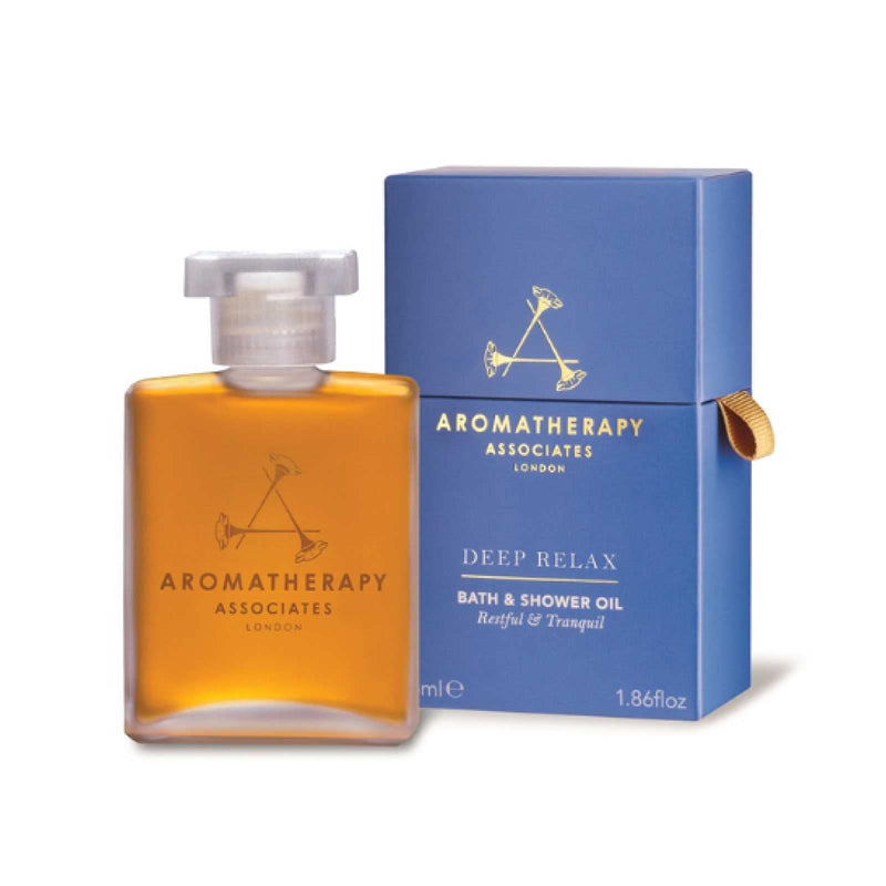 [Australia] - Aromatherapy Associates Deep Relax Bath & Shower Oil, 55ml - with Earthy Vetivert, Soothing Camomile and Comforting Sandalwood Essential Oils. 