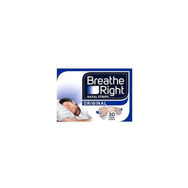 [Australia] - Breathe Right Nasal Strips, Stop Snoring Aids for Men & Women, Large Anti Snore Strips, Original Tan, 30 Strips L (Pack of 30) 