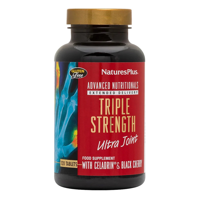 [Australia] - NaturesPlus Ultra Joint Triple Strength - Glucosamine Tablets with MSM, Chondroitin, Vitamin C, Manganese, Black Cherry and Celadrin - Gluten Free - 120 Tablets 