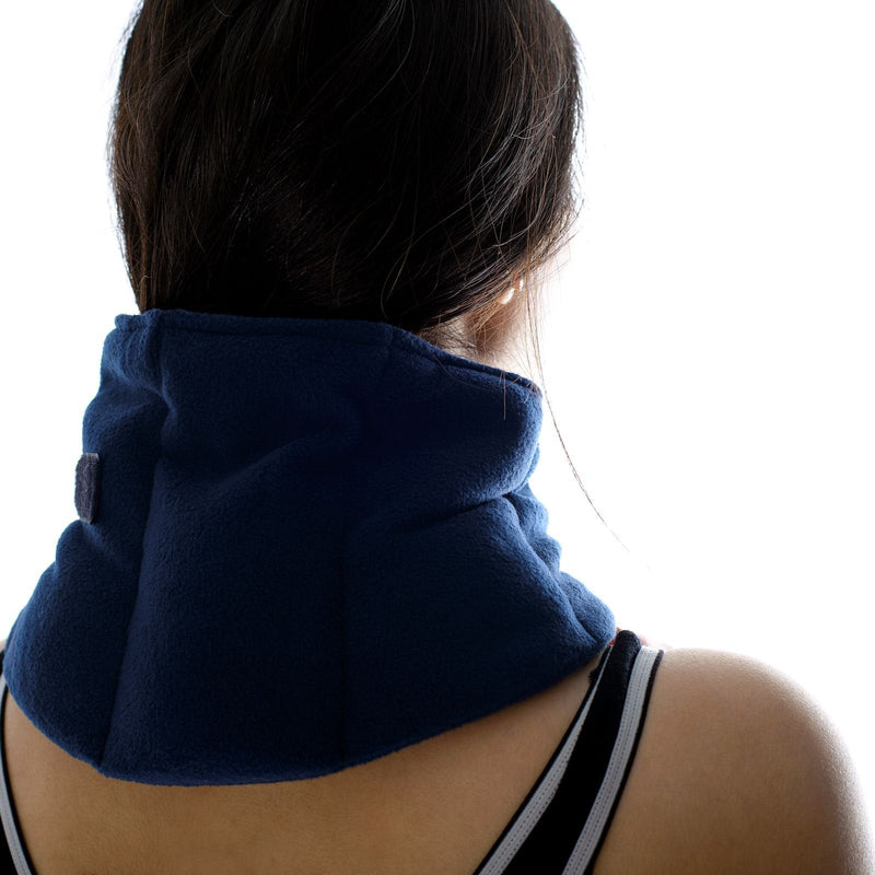 [Australia] - Zhu-Zhu Soothing Neck & Joint Wrap - Microwavable Unscented Wheat Bag Navy Fleece - Microwave Heat Pad Hot Pack - Heat Therapy Pain Relief 