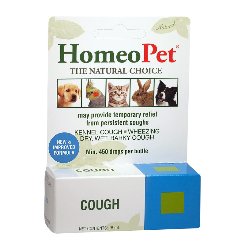 [Australia] - HomeoPet COUGH - 100% Natural Pet Medicine. For barky cough, persistent coughs, kennel cough, sneezing and dry nose. For puppies, kittens, young animals & senior pets. 15ml/up to 90 doses per bottle 