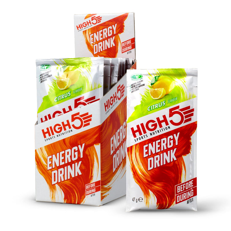 [Australia] - HIGH5 Energy Hydration Drink Refreshing Mix of Carbohydrates and Electrolytes (Citrus, 12 x 47g) Citrus 47 g (Pack of 12) 