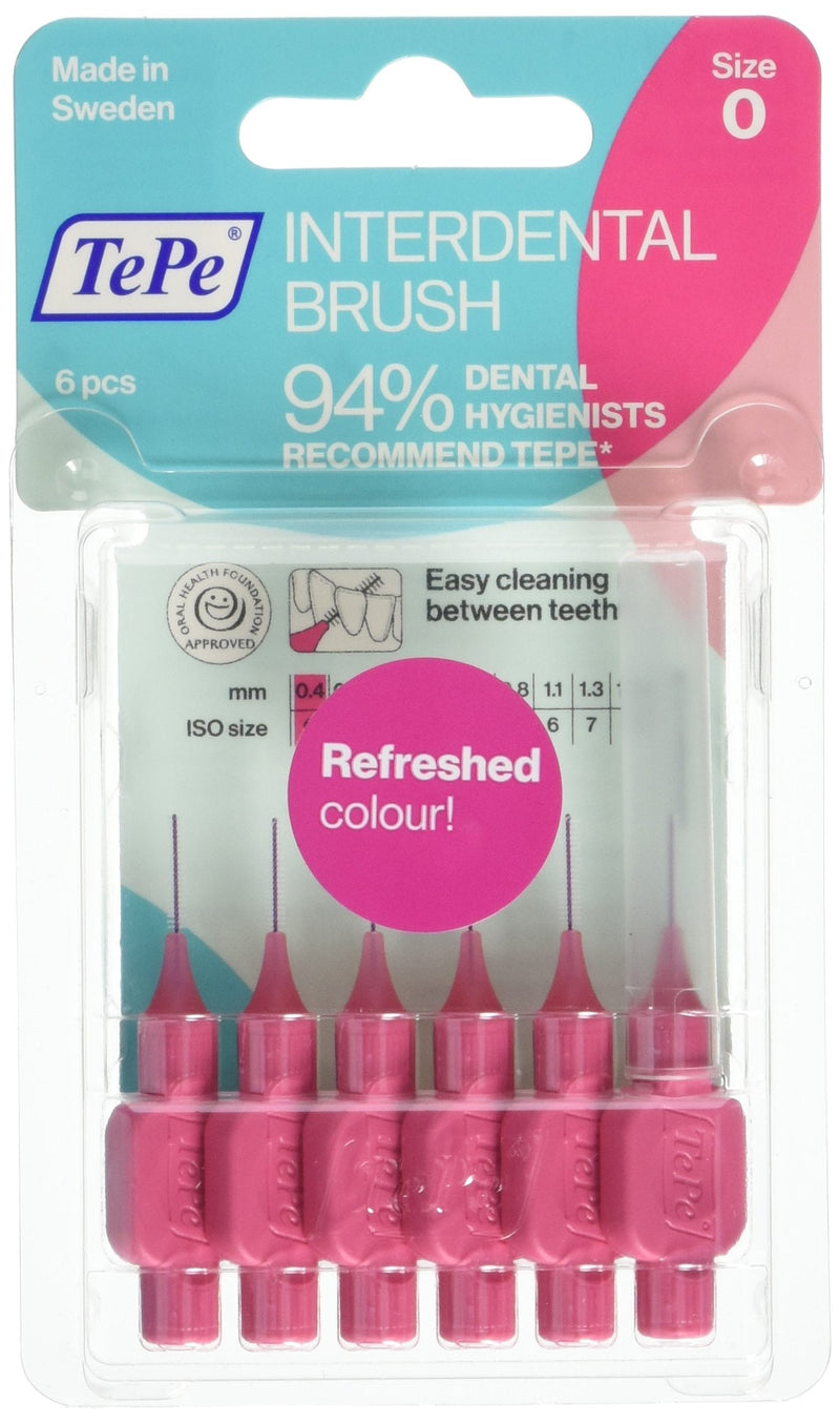 [Australia] - TePe Interdental Brush Pink 0.4mm Pack of 6 