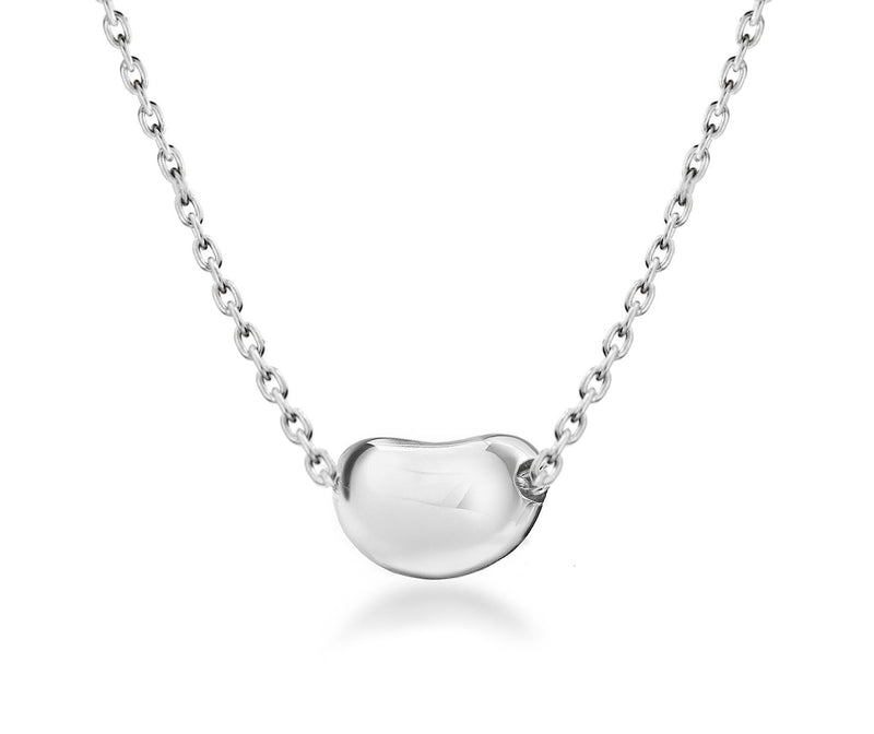 [Australia] - Tuscany Silver Women's Sterling Silver Coffee Bean on Trace Chain Necklace of Length 41 cm/16 Inch 