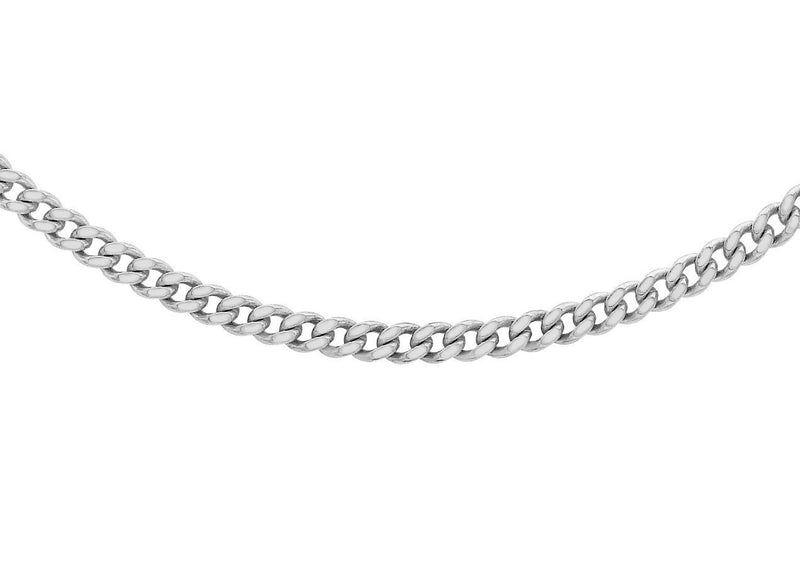 [Australia] - Tuscany Silver Sterling Silver Panza Curb Adjustable Chain of 41cm/16"-46cm/18" 