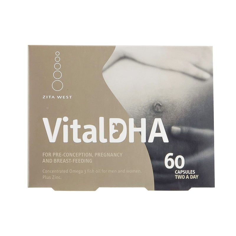 [Australia] - Zita West Vital DHA with Omega 3 for Fertility, Pregnancy and Breastfeeding | (60 Capsules 1 Month Supply) 60 Count (Pack of 1) 