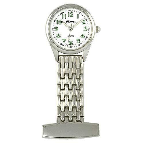 [Australia] - Ravel - Classic Nurses Fob Watch Silver Tone 