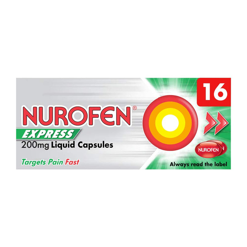 [Australia] - Nurofen Express Liquid Capsules with Ibuprofen, Fast Acting Pain Relief, Pack Of 16 