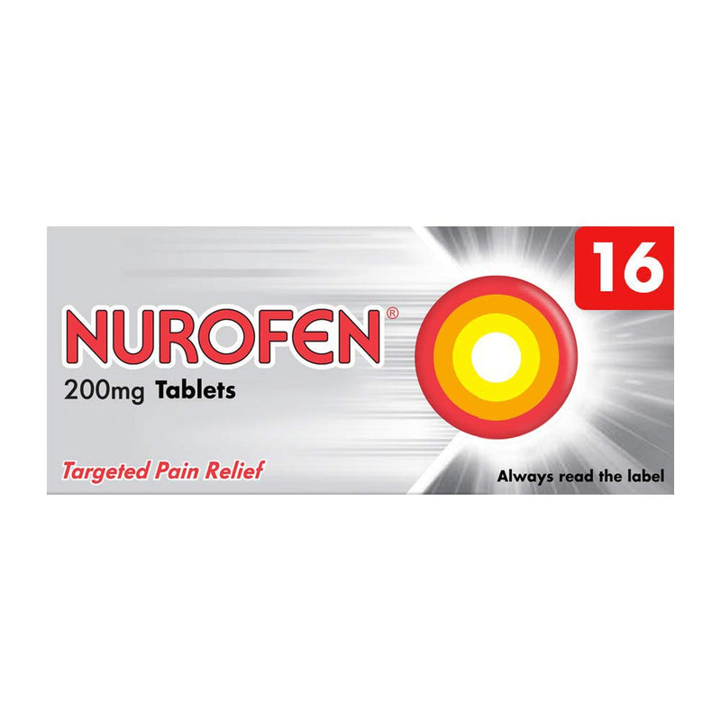 [Australia] - Nurofen Pain Relief Ibuprofen Tablets, Suitable For Headache Relief, Migraine Relief, Cold And Flu Symptoms, Back Pain Relief, 200mg,16 Count (Pack of 1) 
