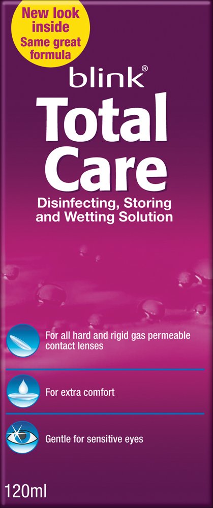 [Australia] - Total Care Care Products-Gas Permeable & Hard Lens Disinfecting & Wetting Solution 120ml 