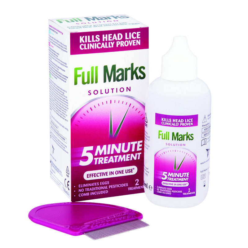 [Australia] - Full Marks Head Lice Solution 5 Minute Treatment, 100ml, For Head Lice, Eggs, And Nits 100 ml 