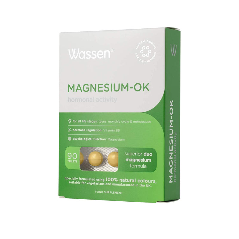 [Australia] - Wassen Magnesium-OK Hormonal Activity | Hormone Balance for Women | For Teens, Monthly Cycle & Menopause Support | 90 Tablets 