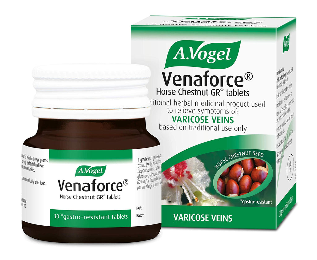 [Australia] - A.Vogel Venaforce Horse Chestnut Tablets | Relieve Symptoms of Varicose Veins, Tired Aching Legs, Leg Cramps & Swollen Ankles | 30 Tablets 30 Count (Pack of 30) 