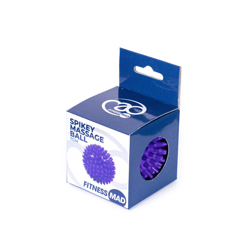 [Australia] - Fitness Mad Spikey Massage & Massage Ball Set, Ideal for Trigger Point Therapy, Deep Tissue & Myofascial Release, Designed to Relax Tight Muscles & Relieve Stress 7cm Purple 