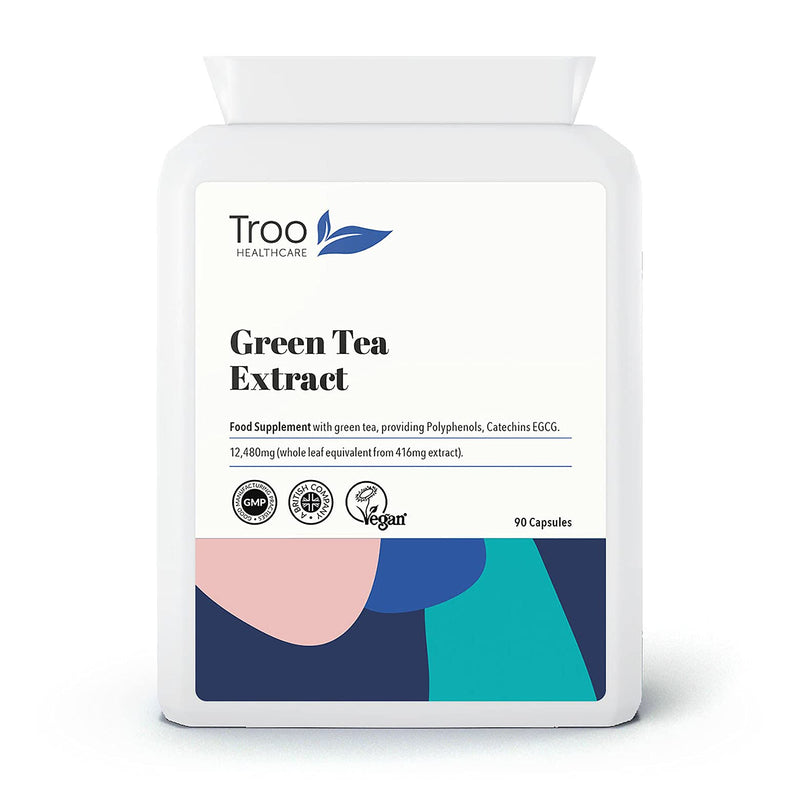 [Australia] - Green Tea Extract Supplement (12,480mg) - 90 Capsules - Providing Polyphenols, Catechins and EGCG - UK Manufactured to GMP Standards 