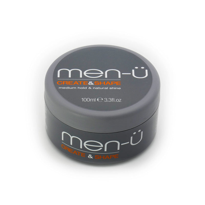 [Australia] - men-u mens hair products CREATE AND SHAPE 100ml mens hair cream ‚Äì Adds texture and definition, smoothes and defrizzes. Hair putty with medium hold and medium shine. Single walled 100ml styling puck 