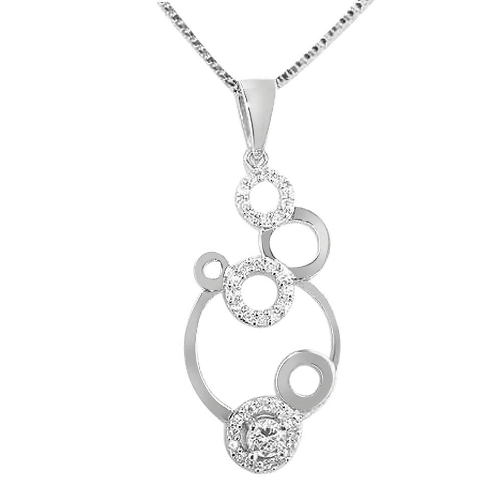 [Australia] - Luxury Sterling Silver Unusual Large Design Pendant & 16" Sterling Silver Chain Necklace 