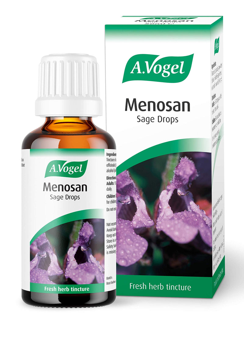[Australia] - A.Vogel Menosan Sage Drops | Extracts of Organically Grown Fresh Sage | Herbal Food Supplement | Suitable for Vegans | 50ml 50 ml (Pack of 1) 