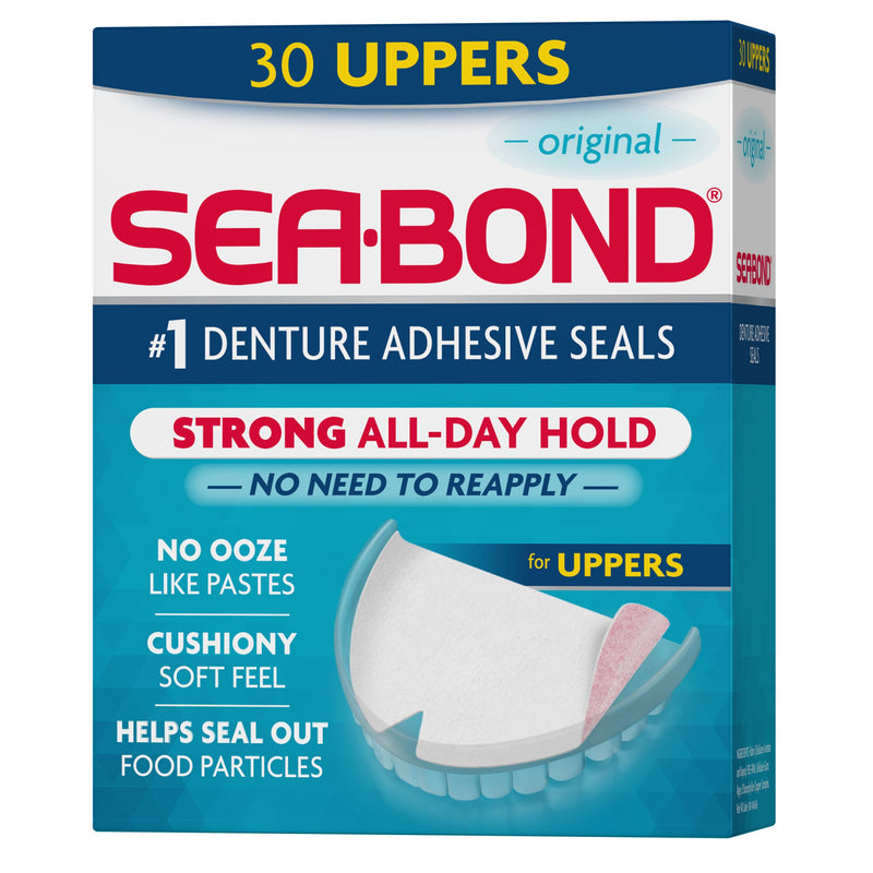 [Australia] - Sea Bond Secure Denture Adhesive Seals, Original Uppers, 30 Count 30 Count (Pack of 1) 