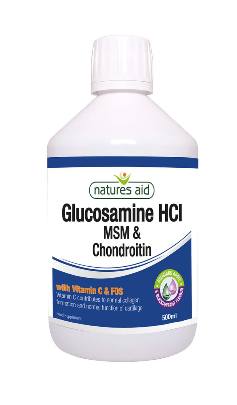 [Australia] - Natures Aid Glucosamine, MSM and Chondroitin Liquid, with Vitamin C, Apple and Blackcurrant Flavour, 500 ml 