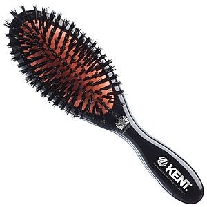 [Australia] - Kent Medium Pure Black Bristle Cushioned Brush - CSFM (PACK OF 1) 