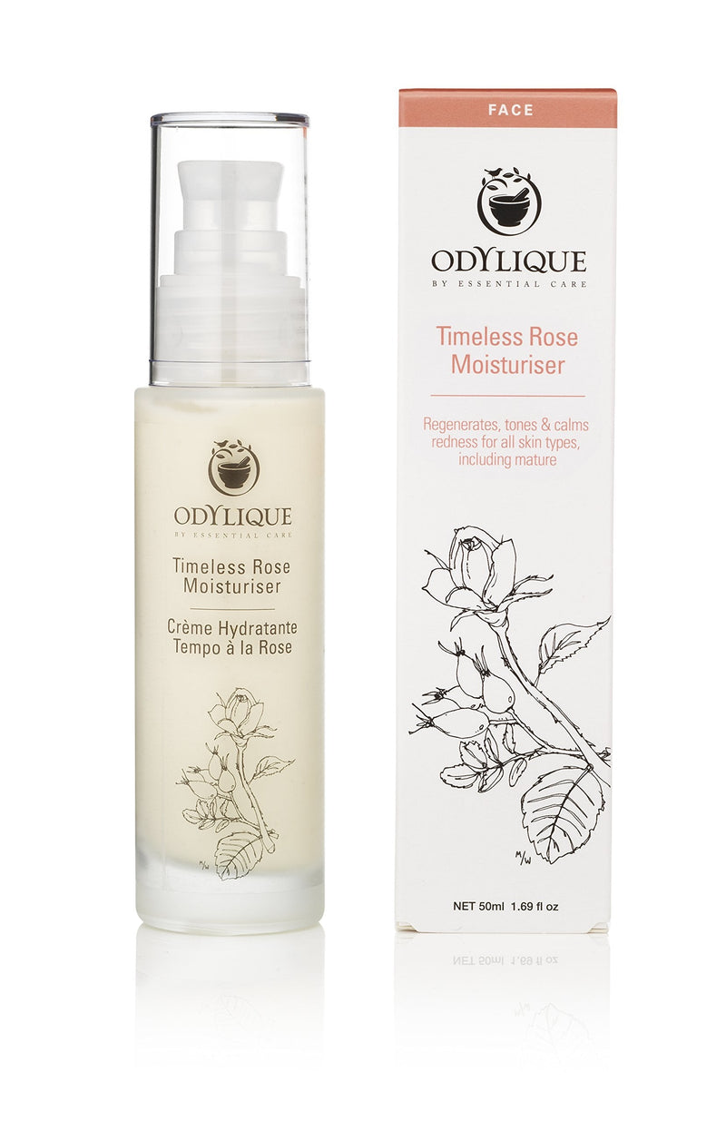 [Australia] - Odylique - Organic Face Moisturiser – Timeless Rose Moisturiser - With Rose Water + Rosehip – Natural Moisturiser For Women (50ml) 50 ml (Pack of 1) 