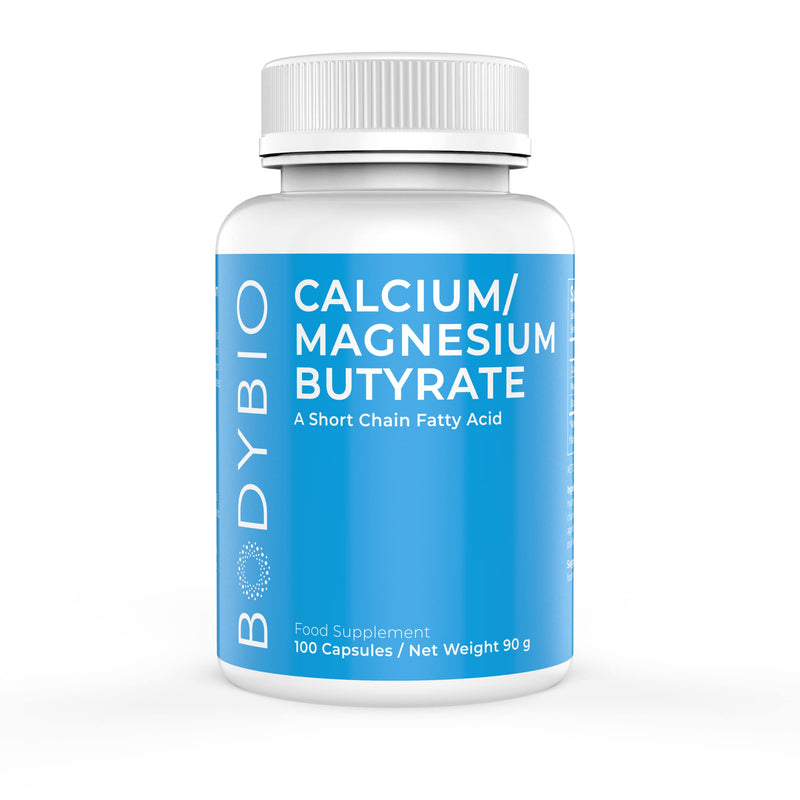 [Australia] - BodyBio Postbiotic - Butyrate Supplement | Butyric Acid + Calcium + Magnesium | Highly Bioavailable | No Fillers | No Additives | Vegetarian-friendly | 100 Capsules 100 Count (Pack of 1) 