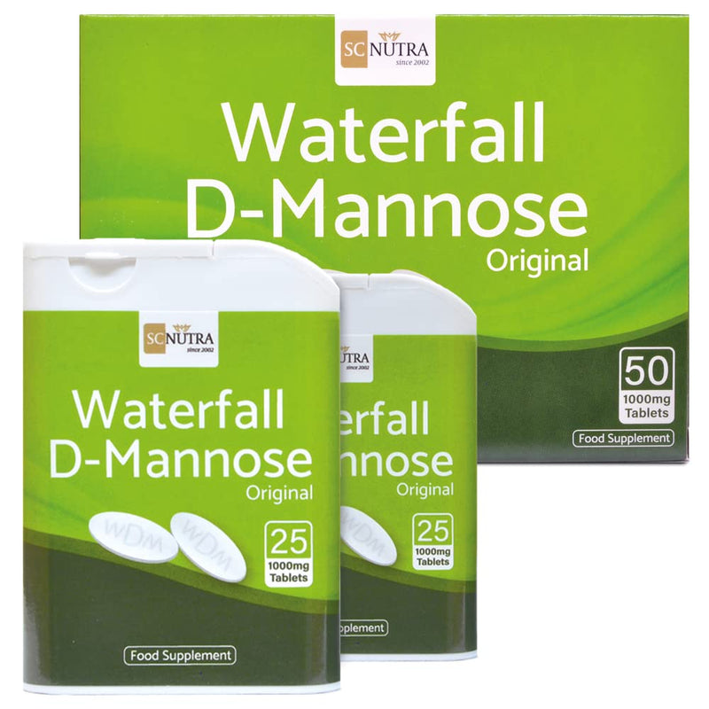 [Australia] - D-Mannose Tablets 1000mg - Waterfall D-Mannose sourced Naturally from Birch - High Purity - Suitable for Vegetarians & Vegans. SC Nutra (Sweet Cures) 