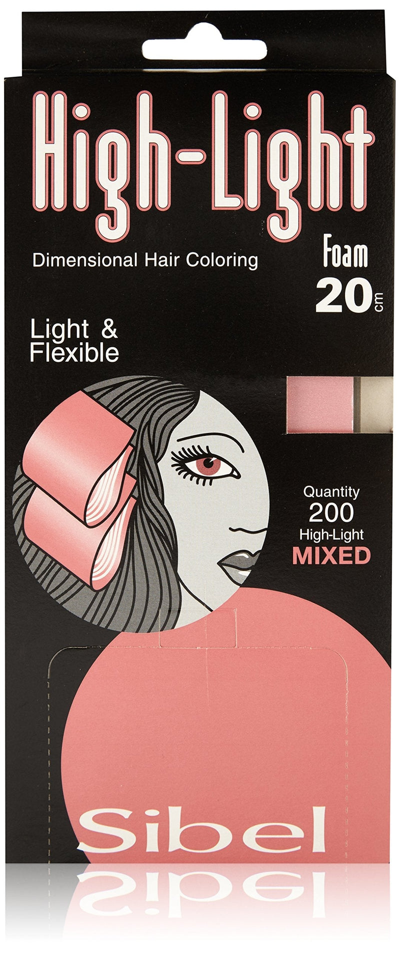 [Australia] - Sibel High-Light Mixed Hair Colouring Foam 20 Wraps, 20 cm Length x 9.5 cm Width, 0.18 kg 20 cm 