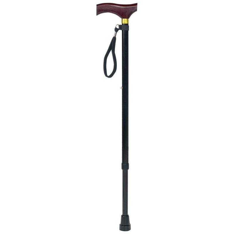 [Australia] - Aidapt Adjustable Height Lightweight Walking Stick with Anti Slip Ferrule Foot to Aid Stability and Confidence when Walking. Supplied with a Hanging Carry Strap And Wood Effect Handle. 1 Pack/S 