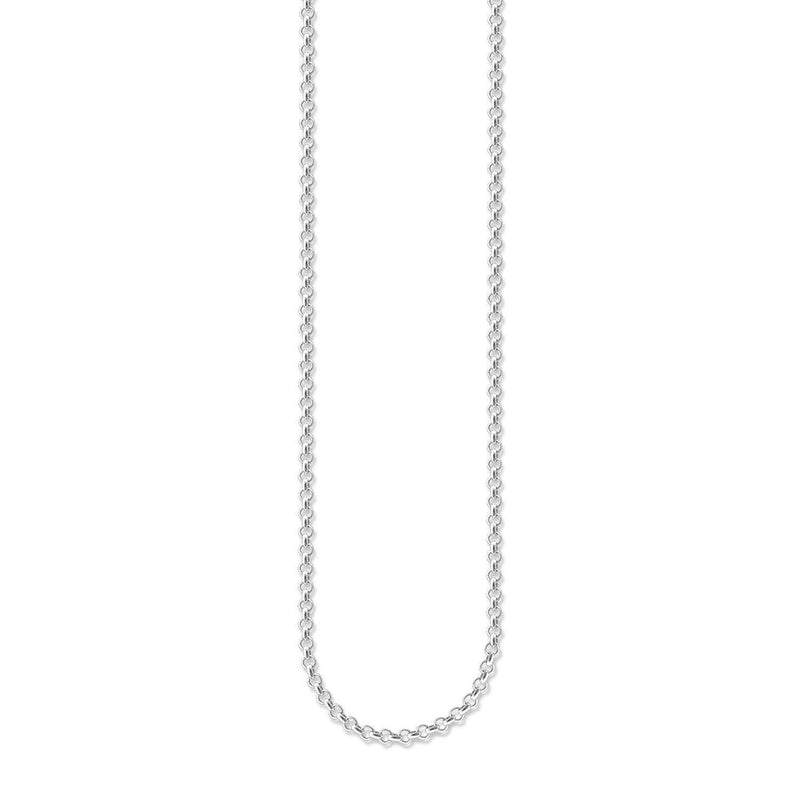 [Australia] - Thomas Sabo Unisex Charm Necklace Round Belcher Chain Charm Club 925 Sterling Silver X0001-001-12 
