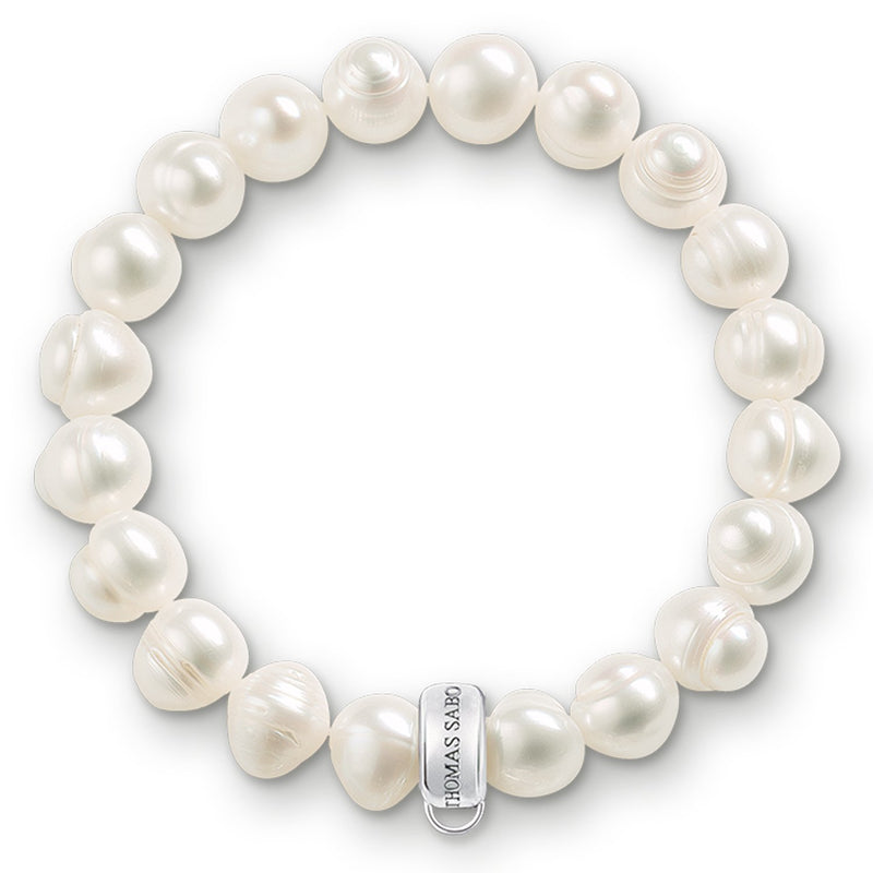 [Australia] - Thomas Sabo Women Freshwater Pearl Charm Bracelet 15 cm 