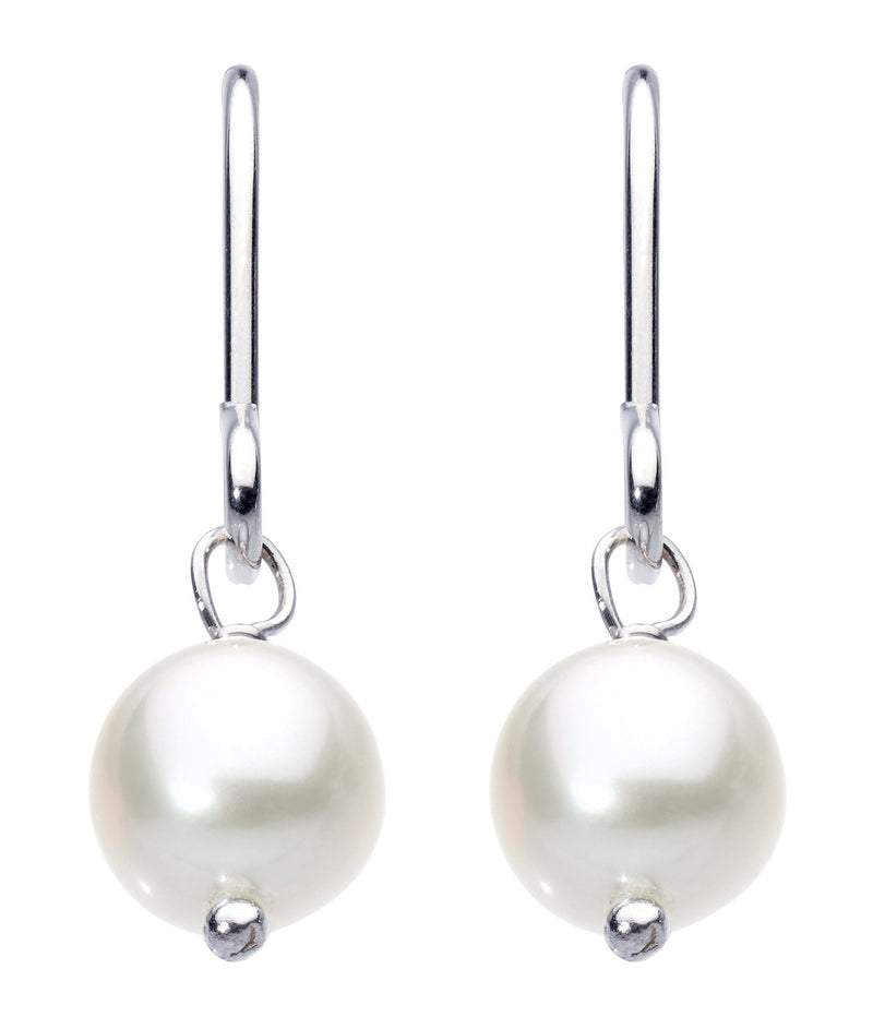 [Australia] - Dew Women's Sterling Silver and Pearl Drop Earrings Cream Freshwater Pearl 
