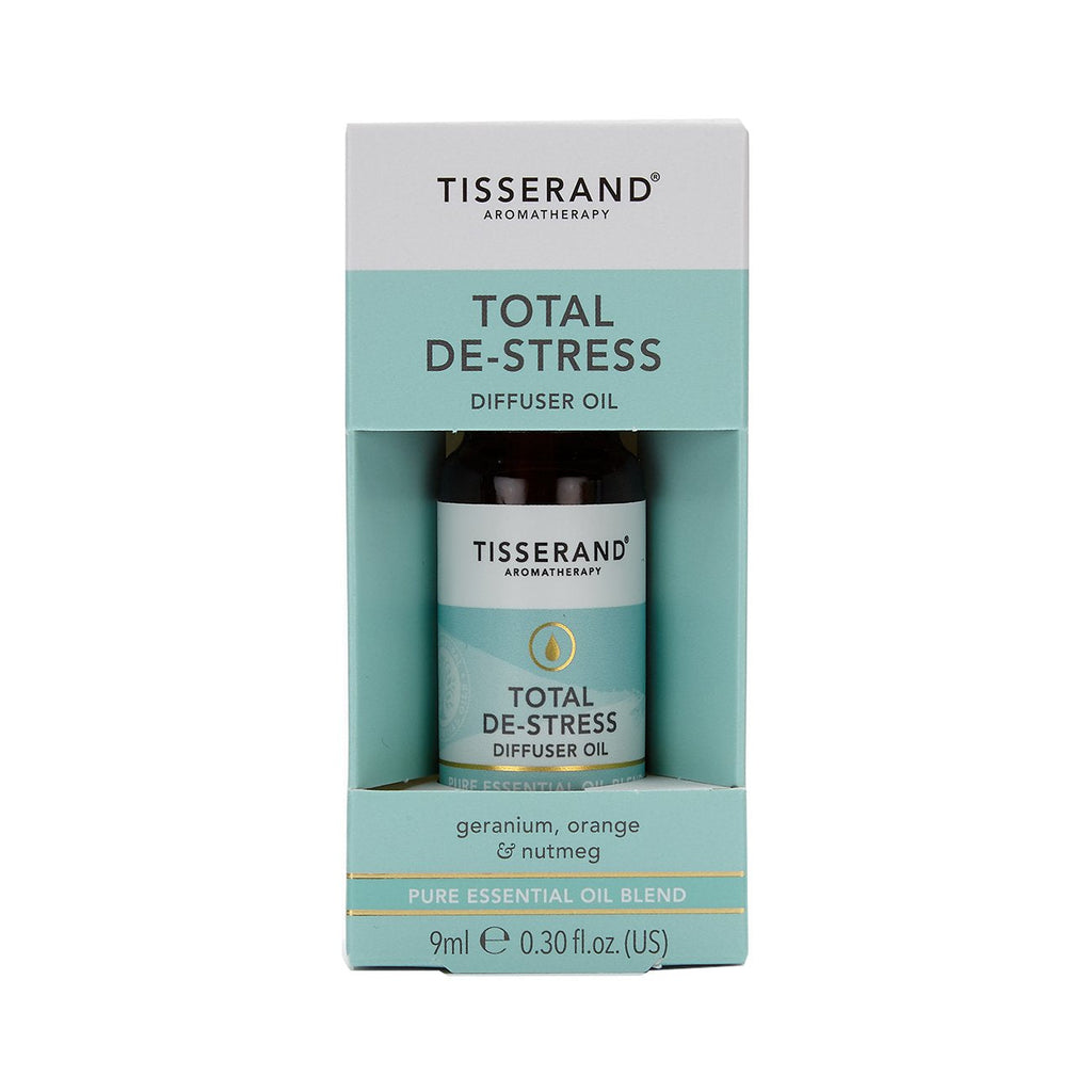 [Australia] - Tisserand Aromatherapy | Total De-Stress | Aromatherapy Diffuser Oil With Geranium, Nutmeg & Orange | 100% Pure Essential Oil Blend | 9ml 