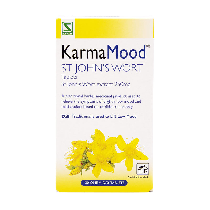 [Australia] - Schwabe Pharma - KarmaMood - St John's Wort Extract 250mg - Traditionally Used for Low Mood and Mild Anxiety - Traditional Herbal Medicinal Product - 30 Tablets 